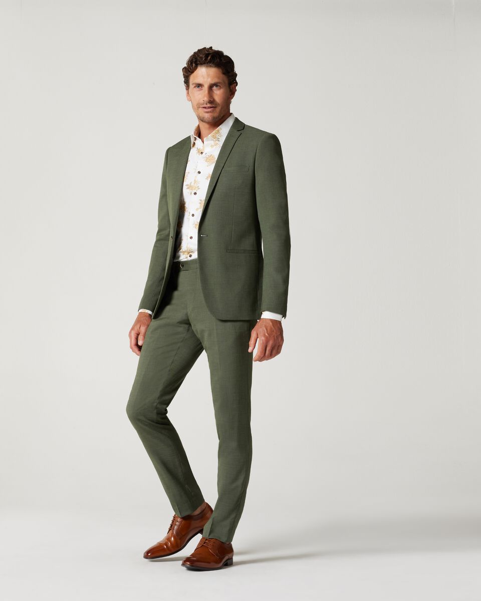 Khaki Ultra Slim Stretch Two Tone Tailored Jacket